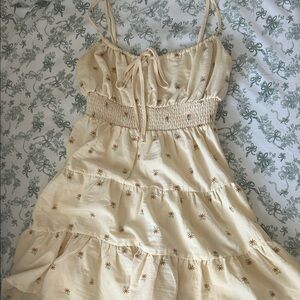 Cream Floral Sundress
